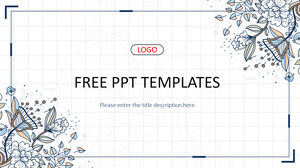 Modelos de PowerPoint de flores retrô