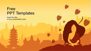 불교 승려 명상 파워포인트 템플릿