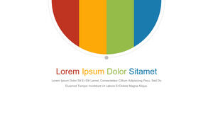 เทมเพลต PowerPoint สี่สีอย่างง่าย