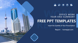 Modelli di powerpoint di affari del fondo della costruzione della città