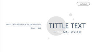 Informe de trabajo minimalista Plantillas de PowerPoint