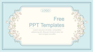 Mavi desen PowerPoint şablonları