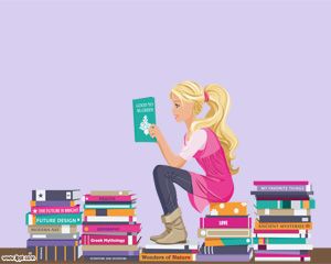読書PowerPointのテンプレート