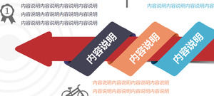 13 download del pacchetto grafico ppt appiattito a tre colori, grafico ppt