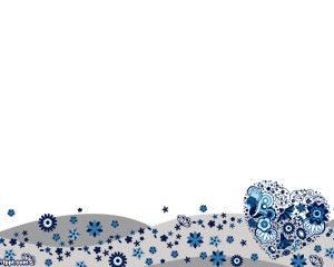 Modelo azul do amor PowerPoint