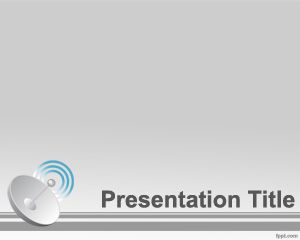 Template Dish Antenna PowerPoint