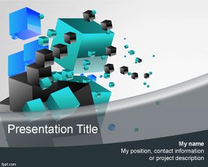 Modèle 3D Cubes PowerPoint