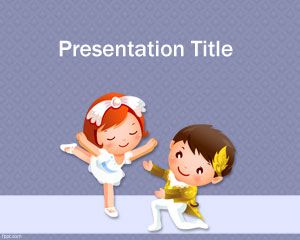 Kartun Template Dancing PowerPoint