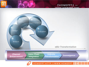 19 multi-color textură PPT diagramă descărcare