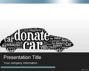 Spenden Car Powerpoint-Vorlage