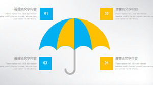 20 grafico piatto PPT blu e giallo combinazione Daquan