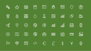 200 warna datar ikon PPT kecil