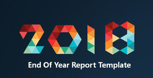 قالب PPT 2018 مع خياطة مثلث ملونة