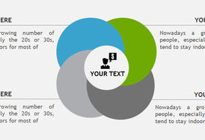 23 blue green gray tricolor ppt chart package download