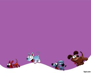 バイオレット - 犬PowerPointのテンプレートを実行します