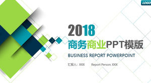 PPT-Vorlage für die kommerzielle Zusammenfassung von 3D-3D-Gitternetzart