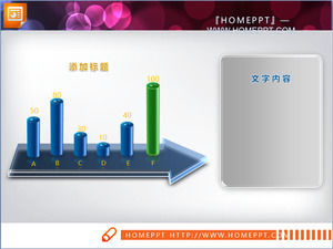 3d stereoscopic Template PowerPoint histogram