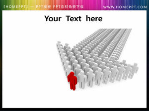 화살표 모양 PPT 물질로 구성된 3D 악당