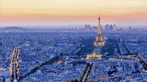 4 เมืองที่ทันสมัยภาพพื้นหลังพื้นหลัง PPT