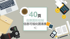 Raccolta grafica PPT di 40 pagine di visualizzazione di informazioni grafiche