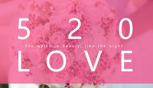 520 confession romantic love PPT template