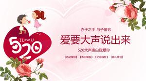 520 aveux fort, je vous aime modèle de planification d'affaires PPT