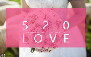 520 aşk itirafı PPT şablonu