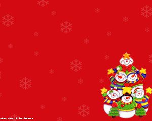 雪だるまツリーパワーポイントテンプレート