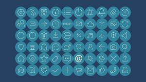 60 ikon PPT garis minimalis yang dapat kalıp