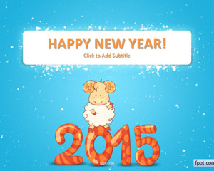 Happy New Year 2015 Modello di PowerPoint