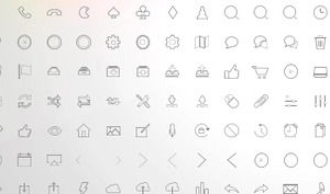 80 gray thin line style commonly used software PPT icon material