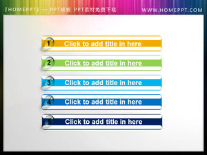 A fine color water drop PowerPoint catalog material