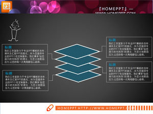 A set of chalk hand-painted PPT charts