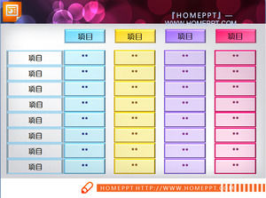 A set of useful PowerPoint data sheet templates