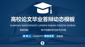 Templat PPT skripsi kelulusan topi akademik