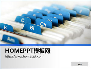 一个办公室书签背景商务PPT背景图片