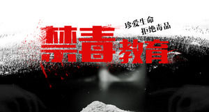 Anti-drug education cherished life refused drugs PPT education propaganda template