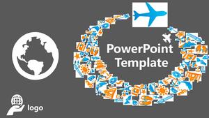 เทมเพลต PPT สำหรับธุรกิจท่องเที่ยวในบรรยากาศ