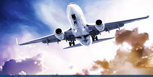 멋진 동적 차트 항공 물류 PPT 템플릿