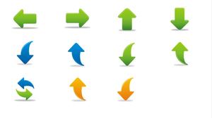 Bahan gambar panah PPT latar belakang transparan