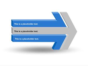 Bahan PPT panah padat 3D yang besar