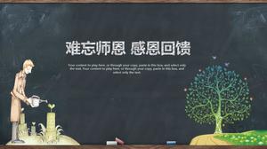 PPT-Vorlage des schönen Tafel-Karikatur-Lehrer-Tages