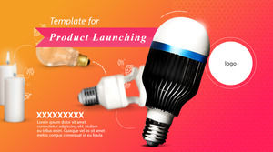 Warna permen warna-warni yang indah Eropa dan Amerika gaya ppt template pengenalan produk atmosfer