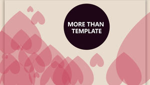 Beautiful romantic love love PPT template