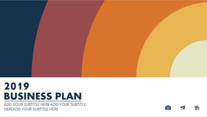 美麗的複古色調業務PPT模板