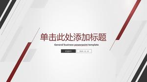 Listras pretas e vermelhas simples modelo PPT universal