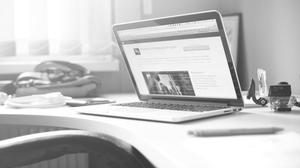 أبل صورة خلفية الشريحة الكمبيوتر أبيض وأسود