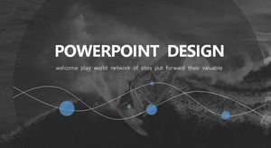Noir et blanc Europe et Amérique conception de la mise en page image modèle PPT téléchargement gratuit