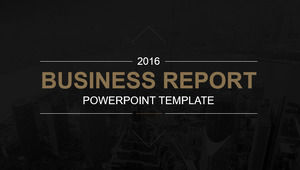 白黒スタイルの高度なビジネスレポートPPTテンプレート