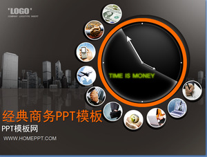 Hitam klasik Bisnis PowerPoint Template Download